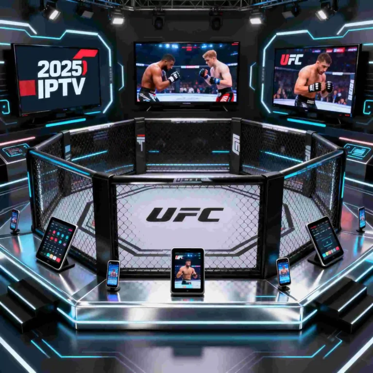 Best IPTV UFC service 2025 streaming on multiple devices with HD 4K quality fights displayed on modern screens