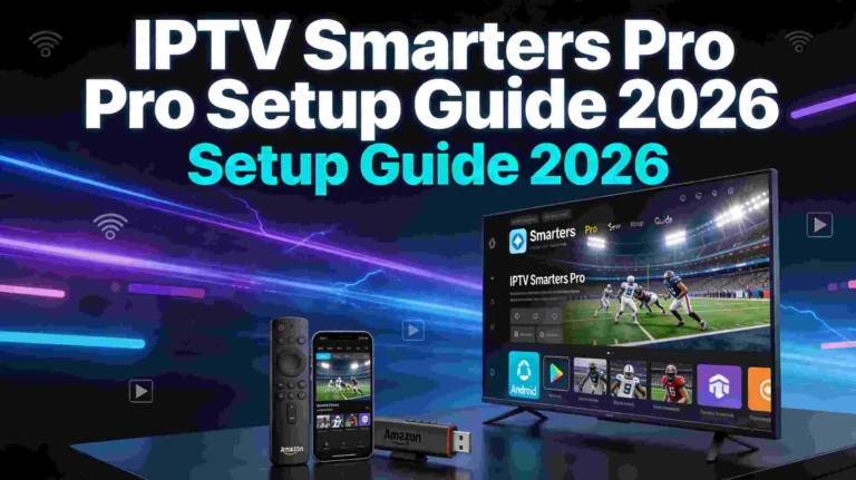 IPTV Smarters Pro setup guide 2026 - streaming live TV and sports on Firestick and Android