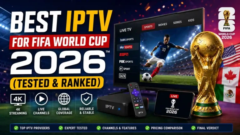 Best IPTV for FIFA World Cup 2026 tested and ranked with 4K live streaming, global sports channels, and reliable no-buffer IPTV service.